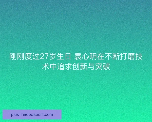 刚刚度过27岁生日 袁心玥在不断打磨技术中追求创新与突破